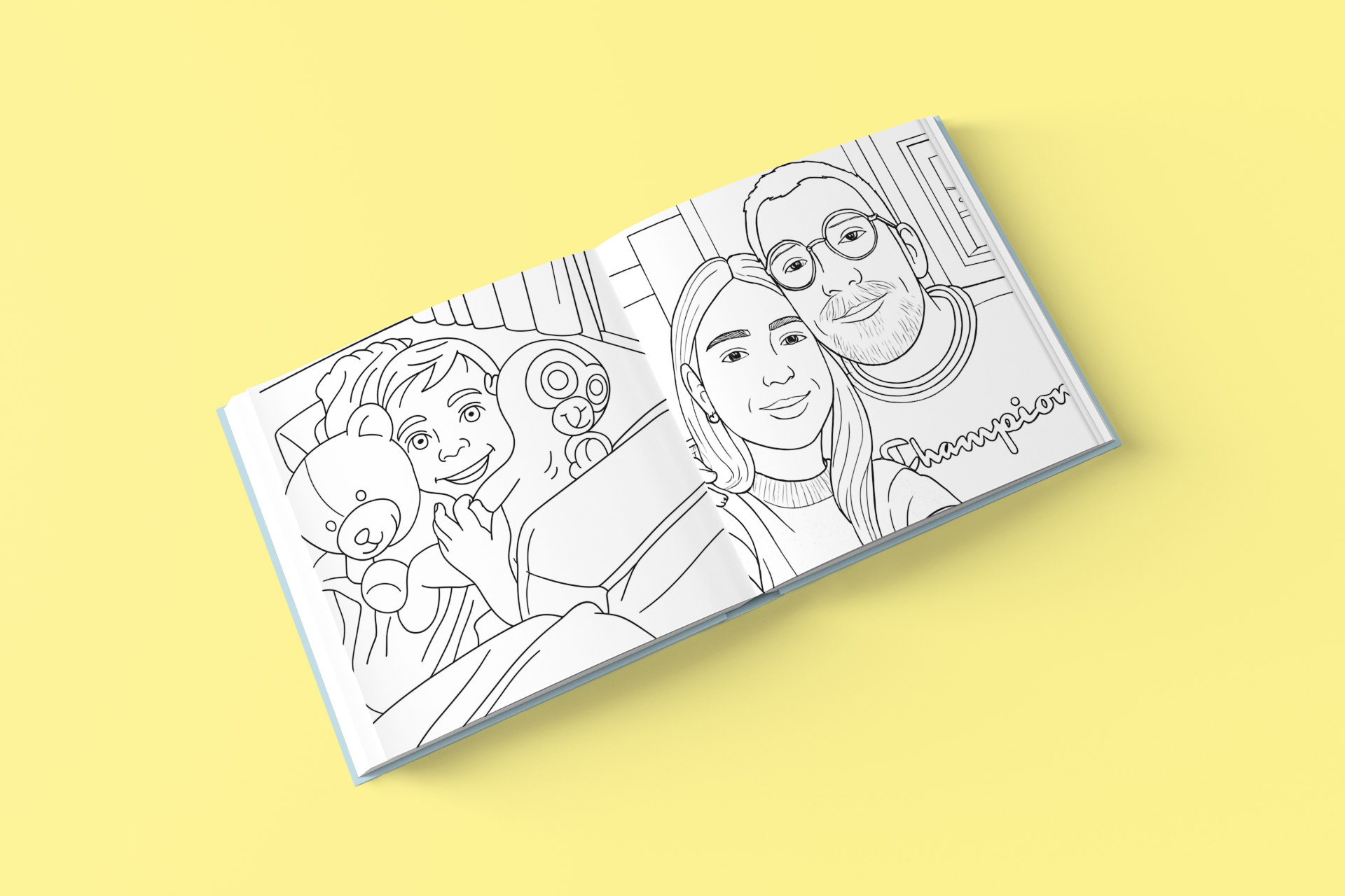 Hard-Cover Personalised Colouring Book - 45 Pages